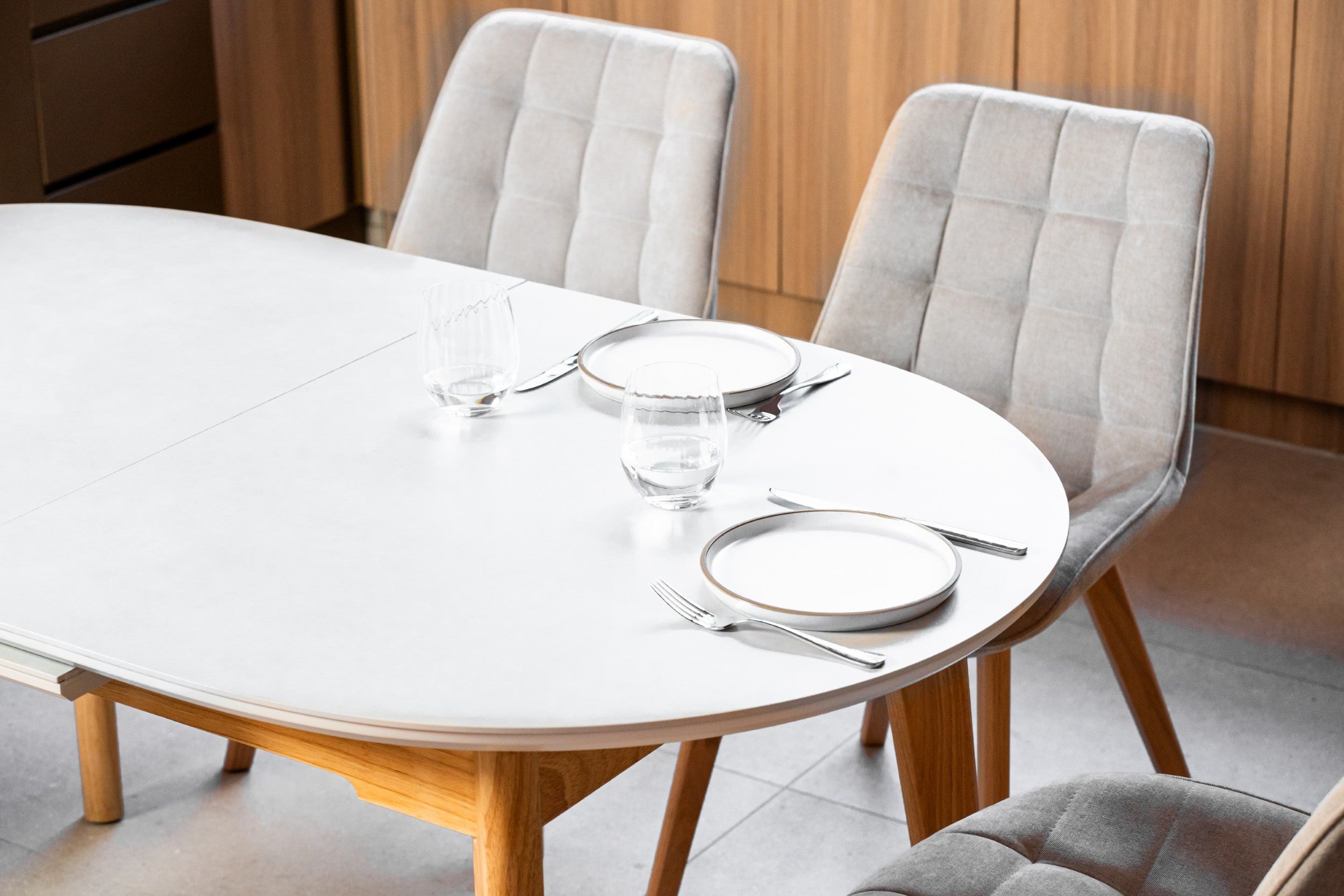 Boreal Extension Dining Table Light Grey