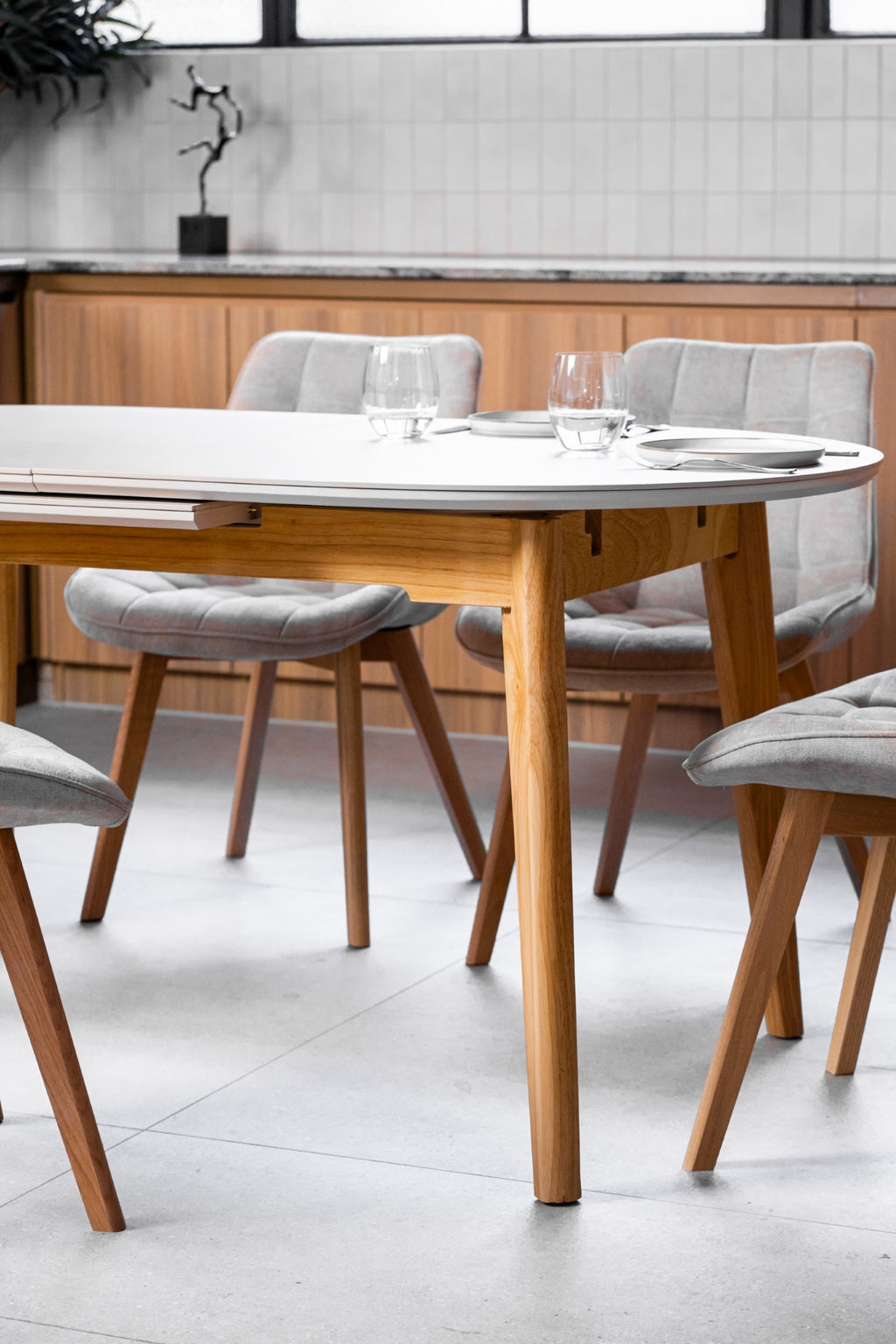Boreal Extension Dining Table Light Grey