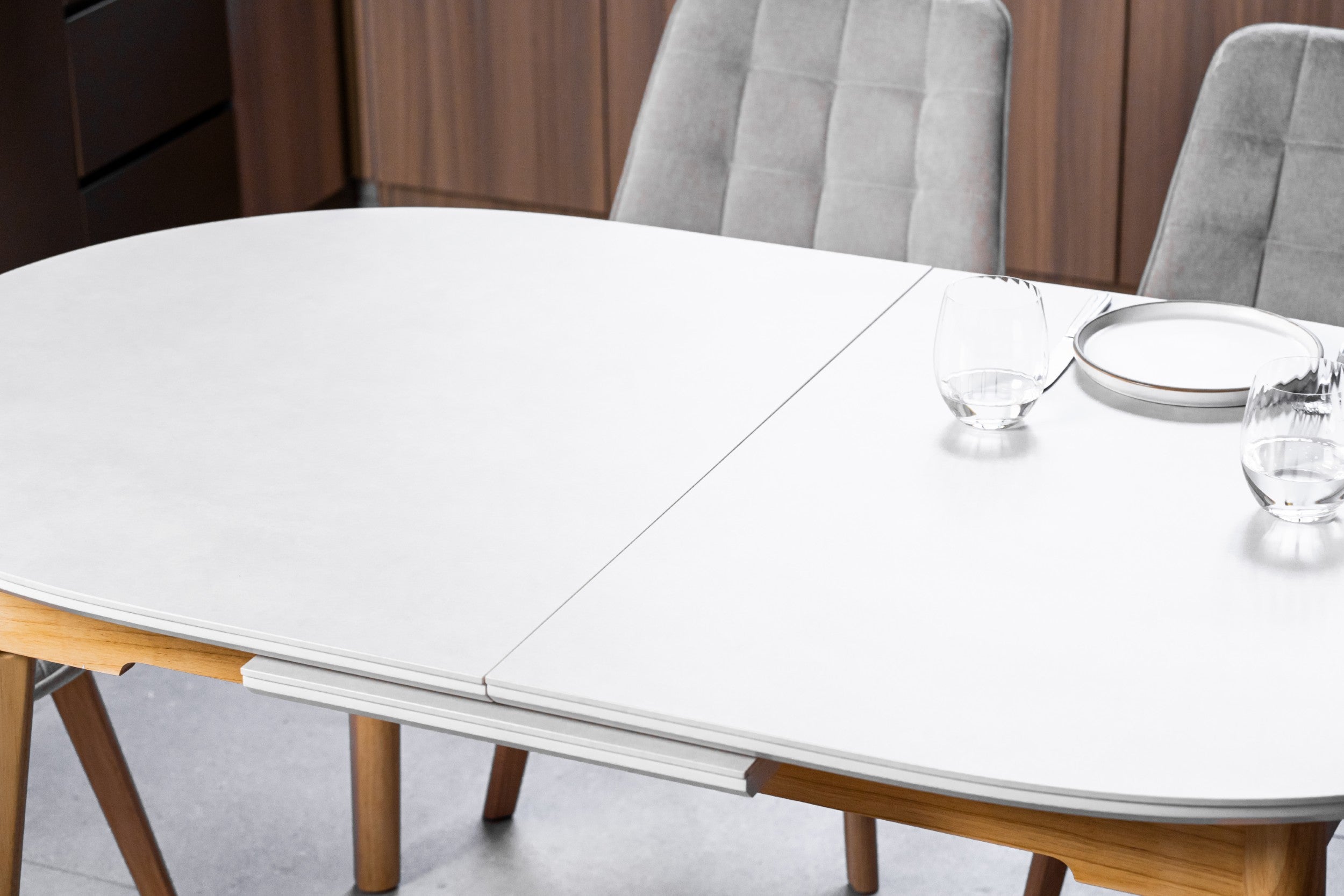 Boreal Extension Dining Table Light Grey