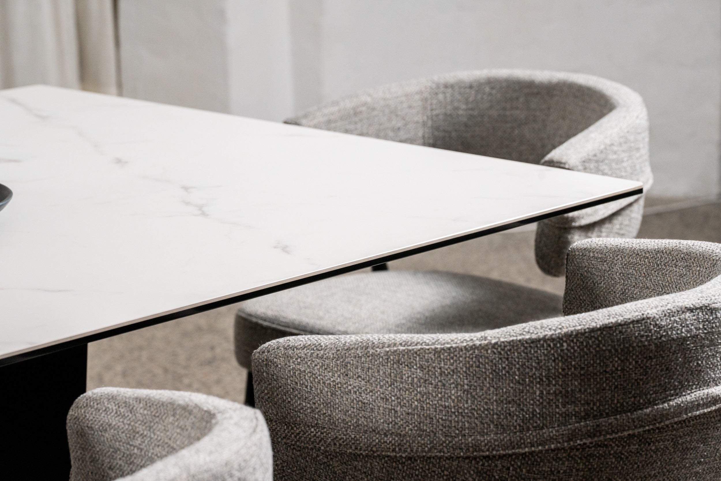 Sonata Fixed Dining Table Marmo Ceramic
