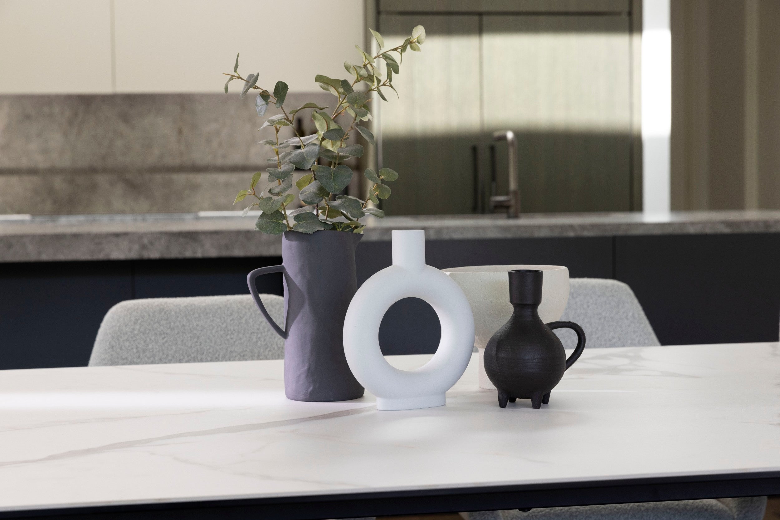 Sonata Extension Dining Table Marmo Ceramic