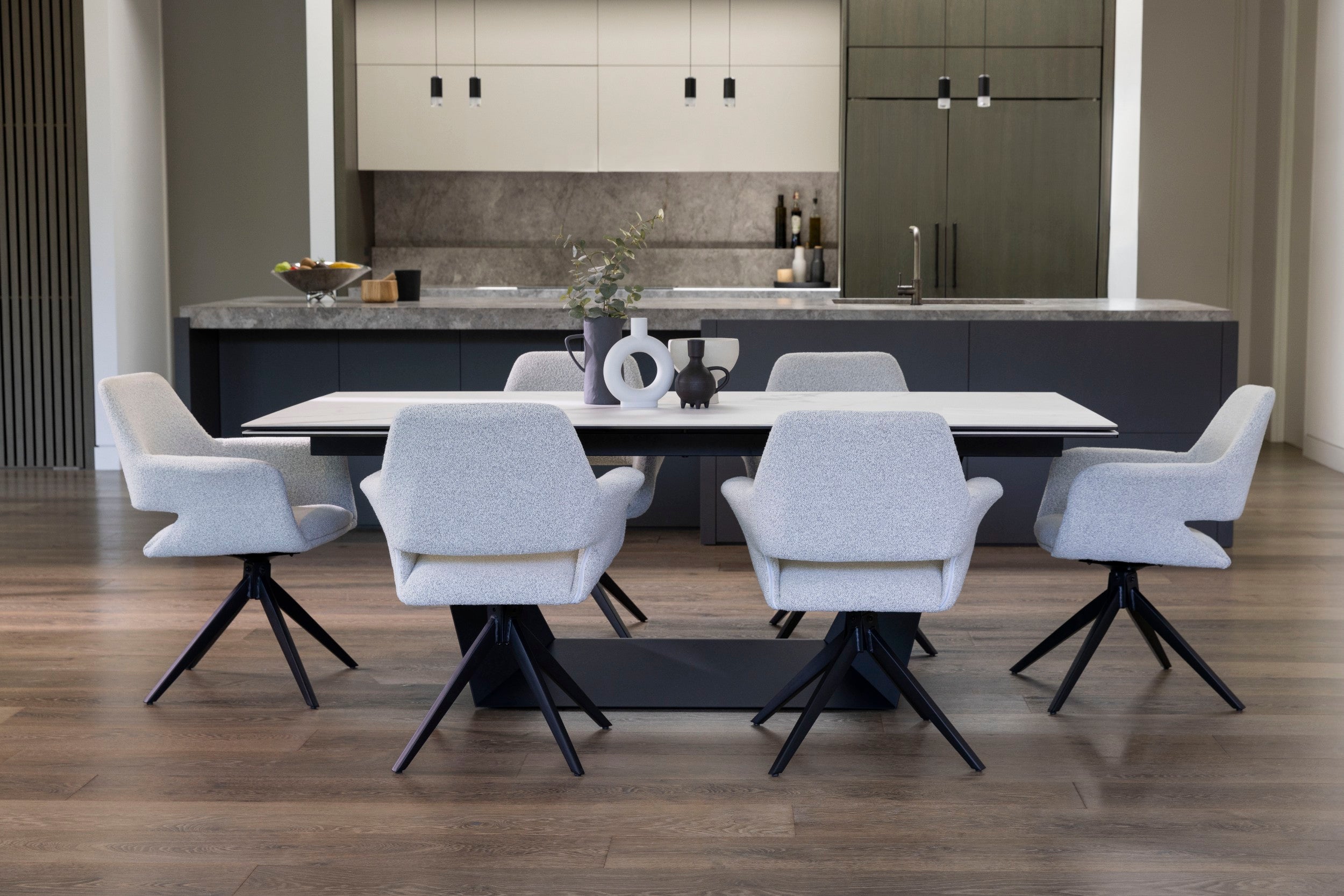 Sonata Extension Dining Table Marmo Ceramic
