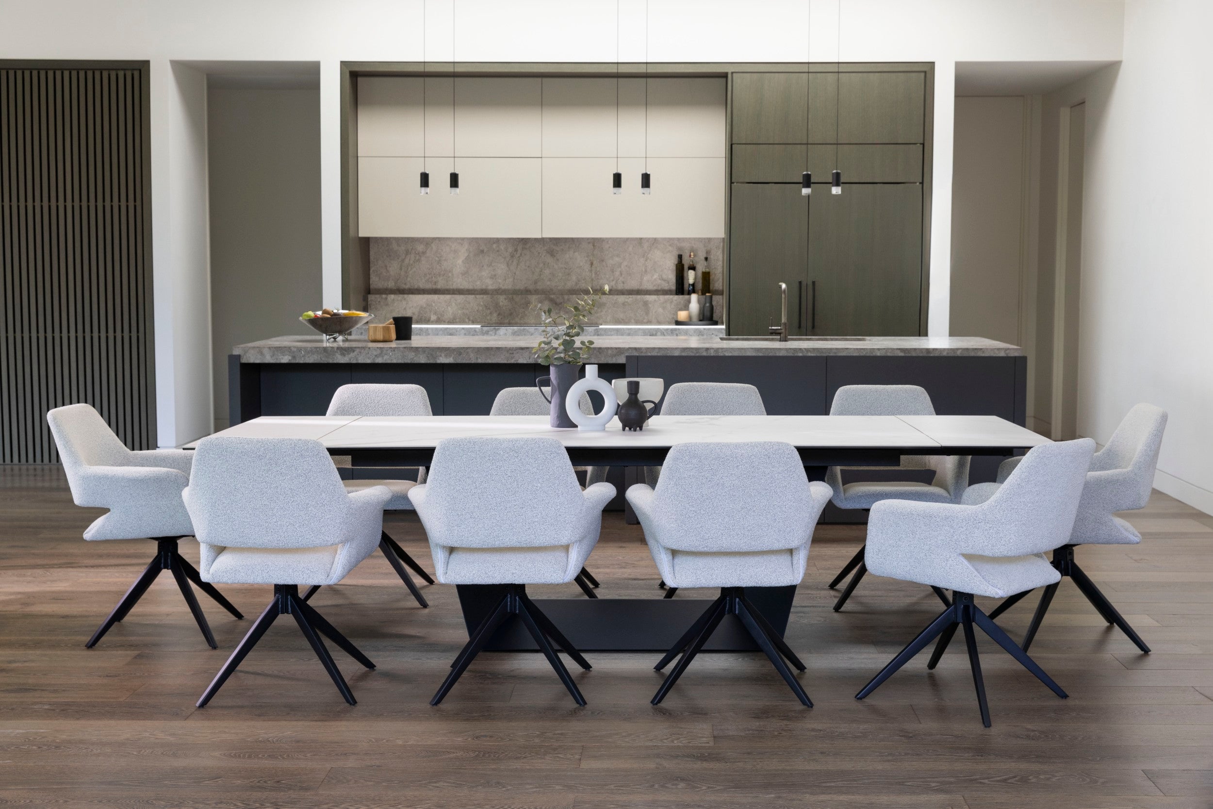 Sonata Extension Dining Table Marmo Ceramic
