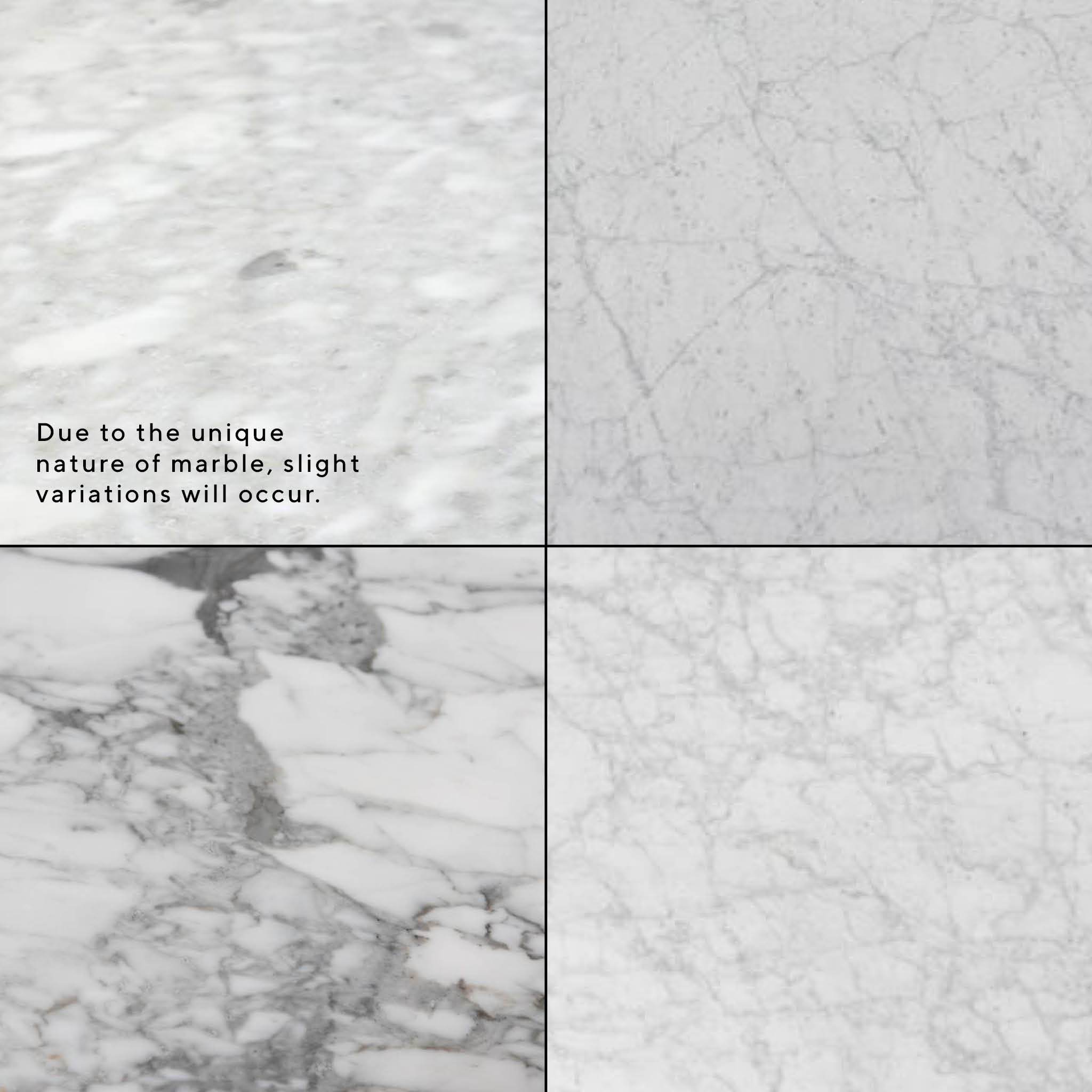 Marble Siena Dining Table 120cm - Aluminium