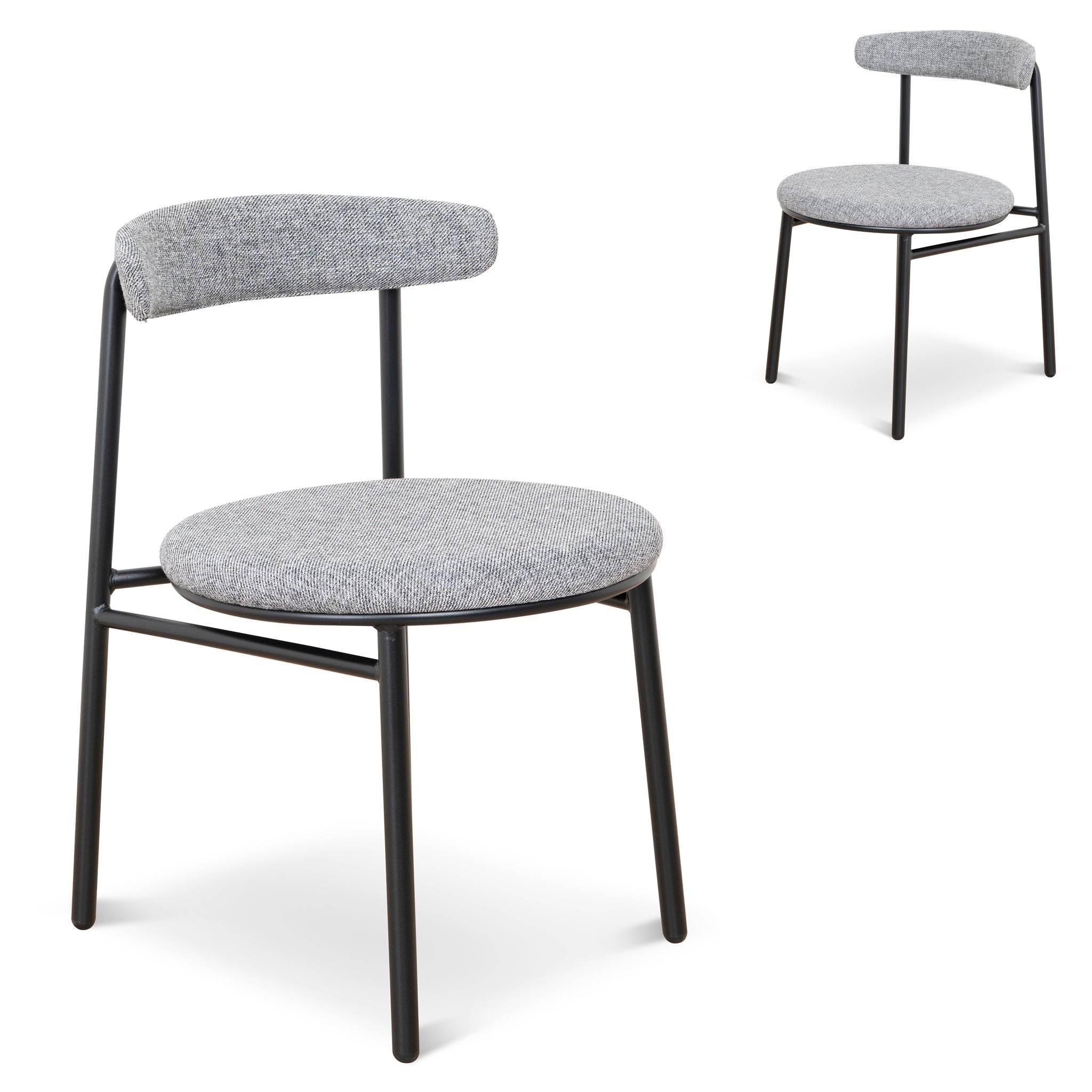 Fabric Verona Dining Chair - Lava Grey (Set of 2)