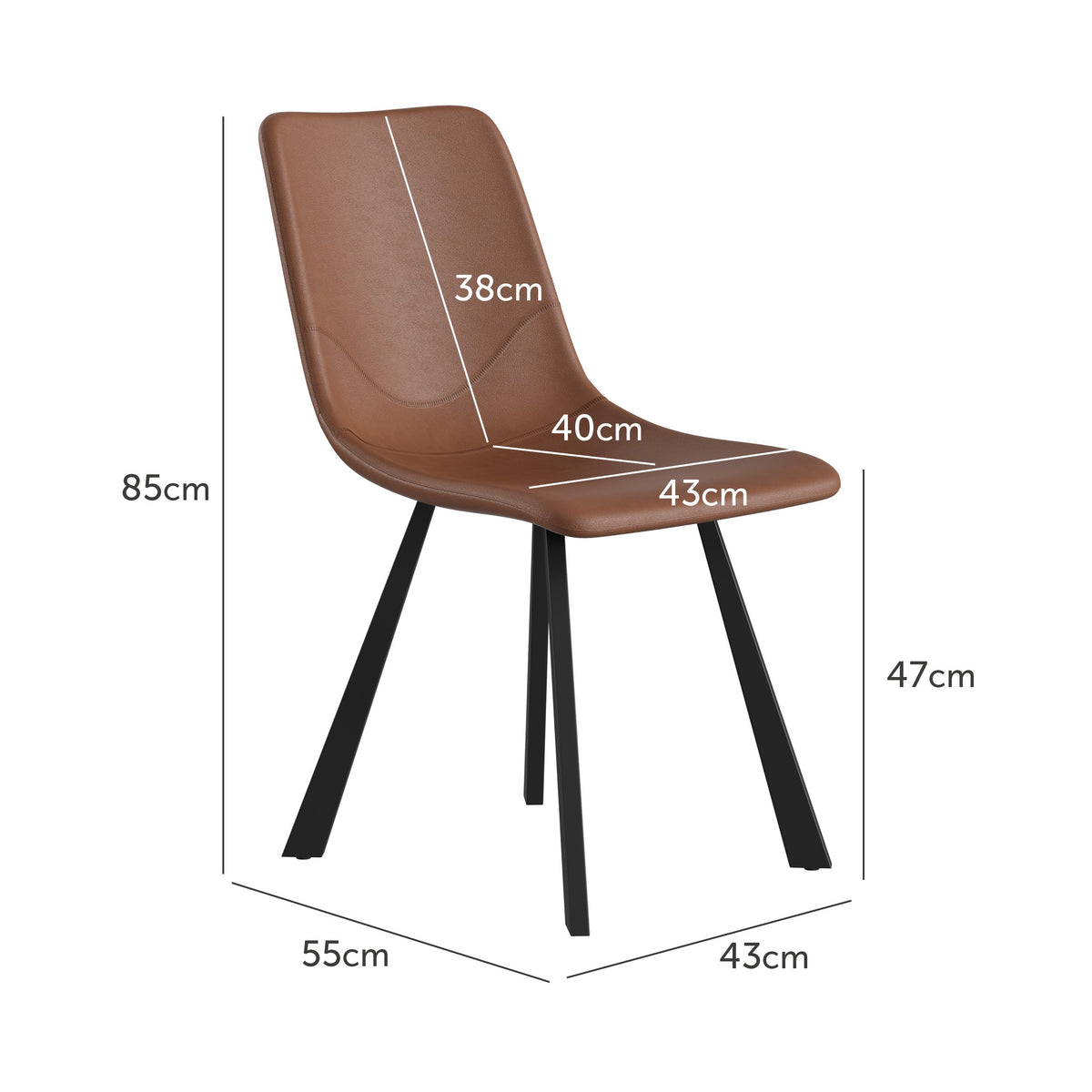 Colvane Dining Chair Cognac