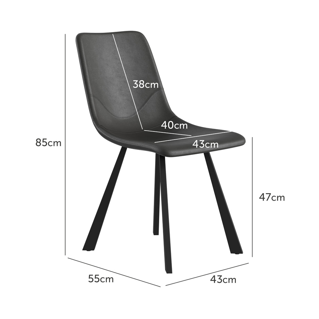 Colvane Dining Chair Black (Set of 4)