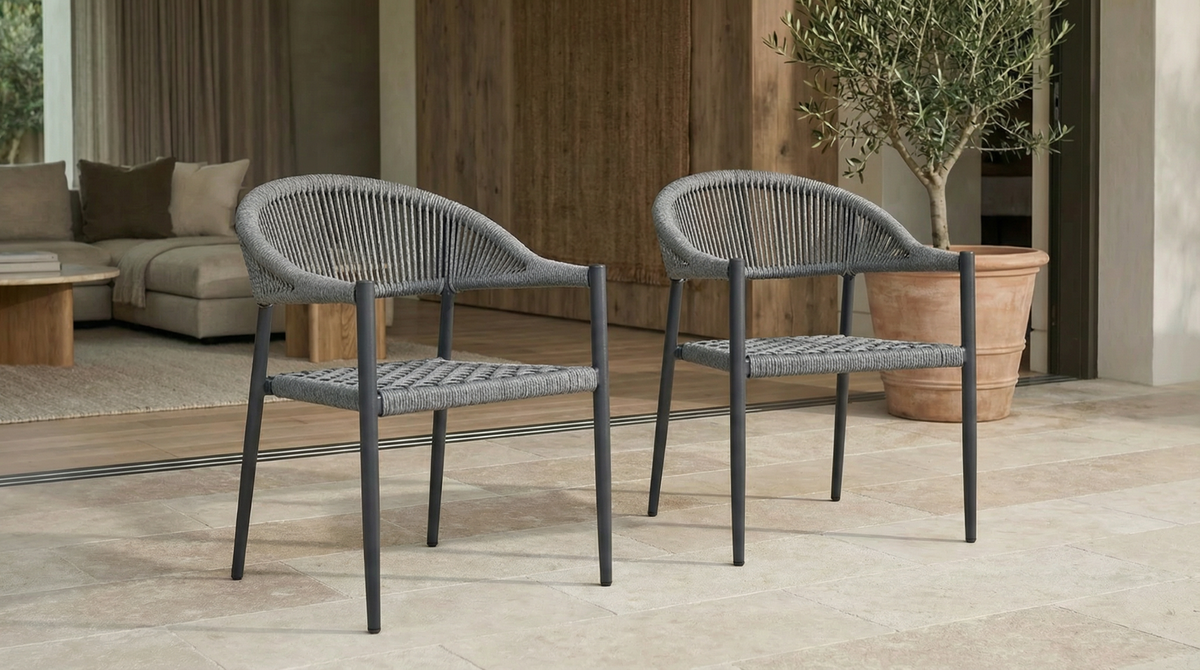 Tovara Dining Chair Charcoal (Set of 2)
