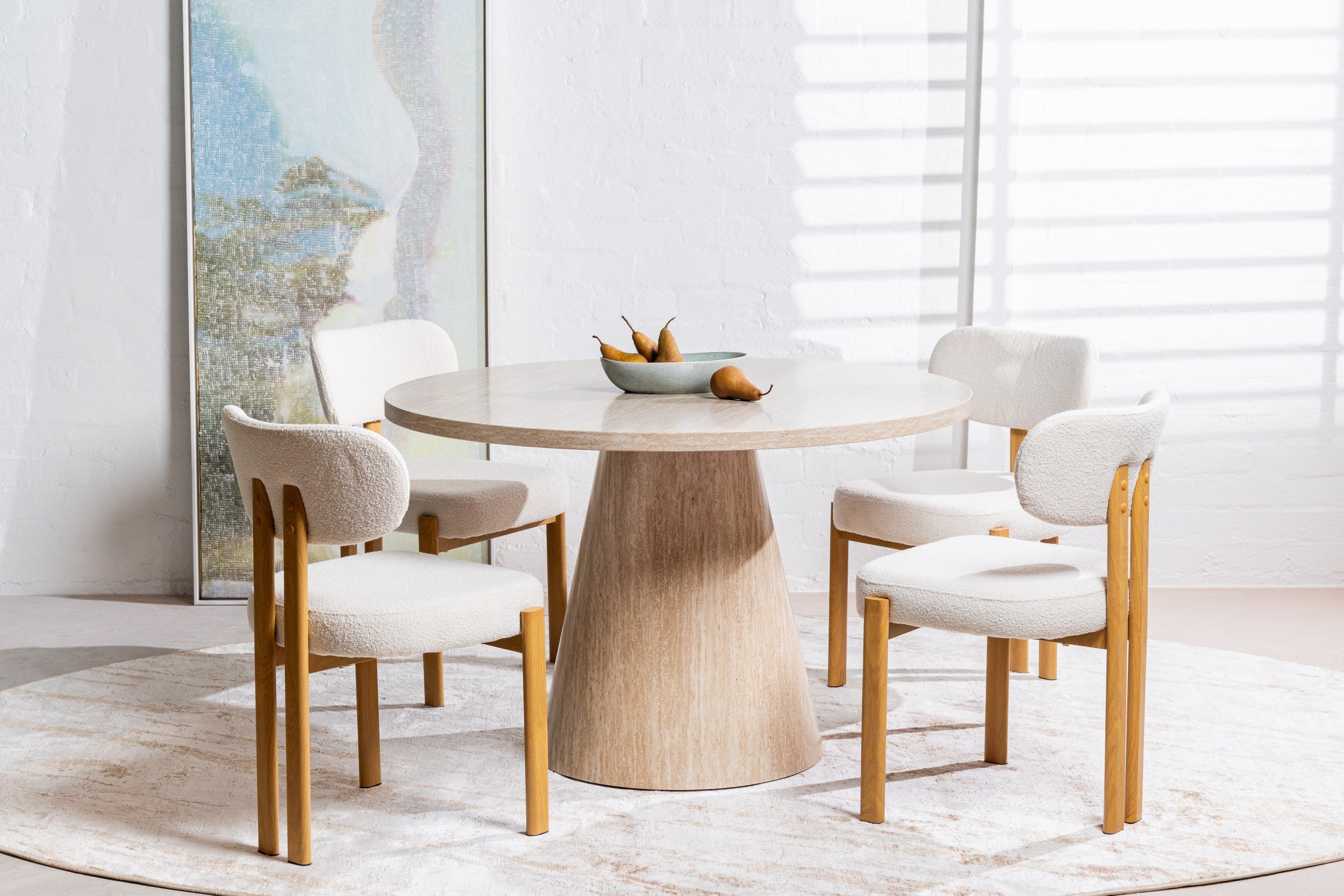 Fawn Round Dining Table French Fawn