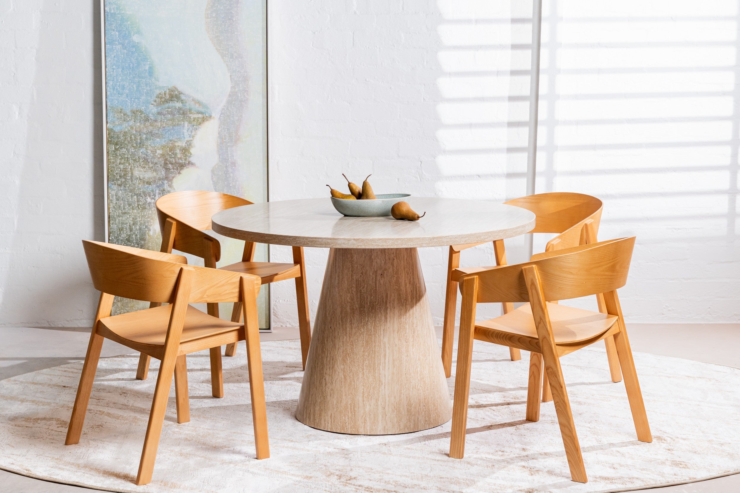 Fawn Round Dining Table French Fawn