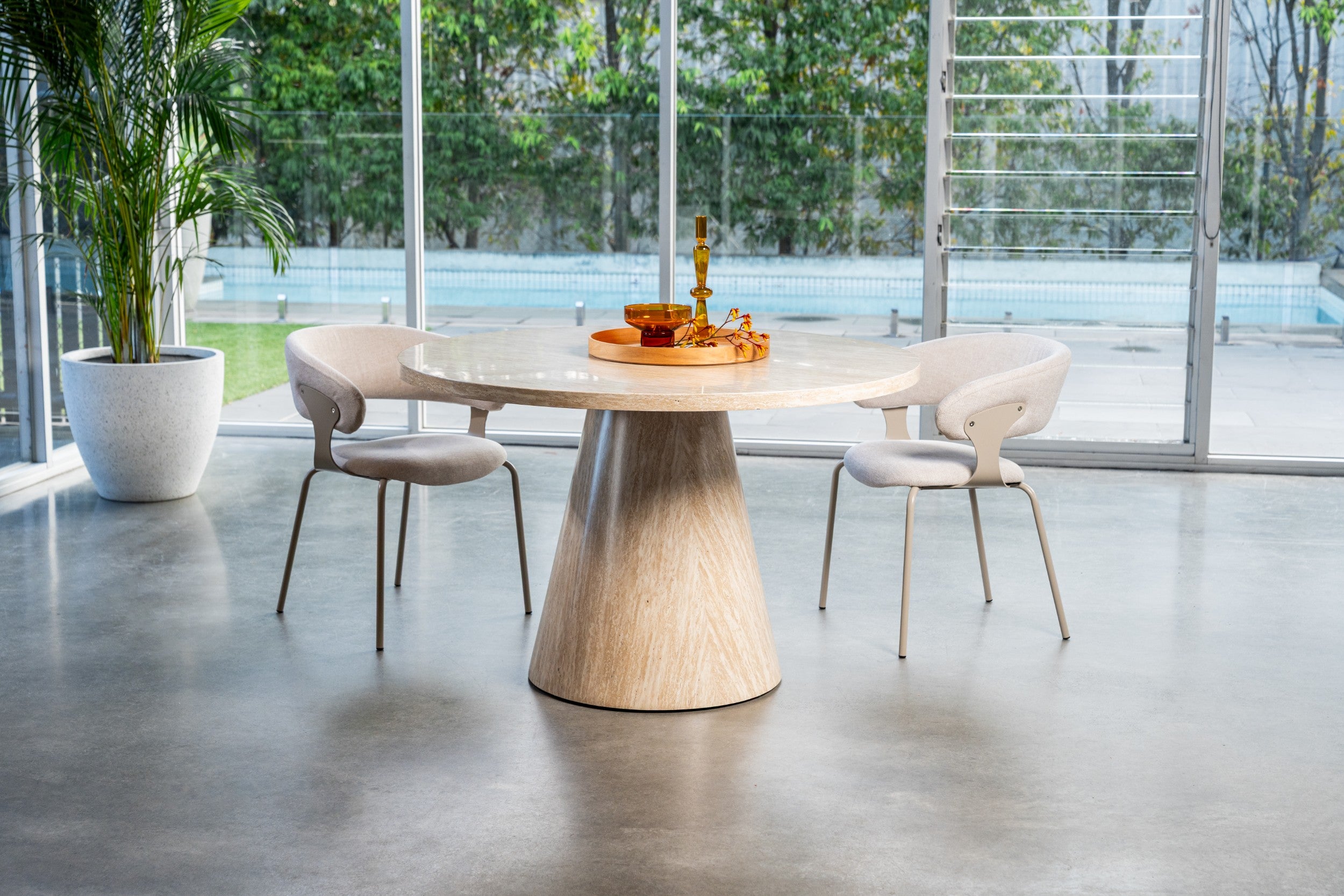 Fawn Round Dining Table French Fawn