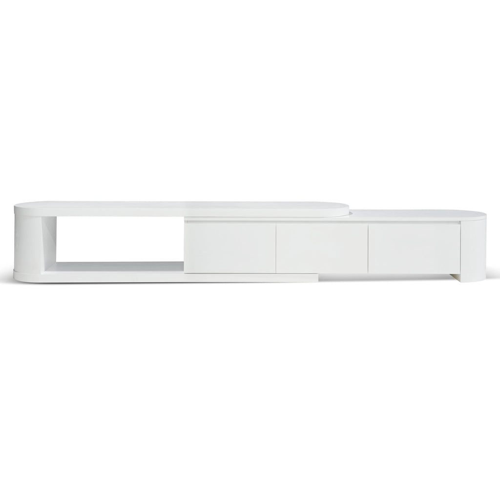 Extendable Palermo TV Entertainment Unit - Full White Oak