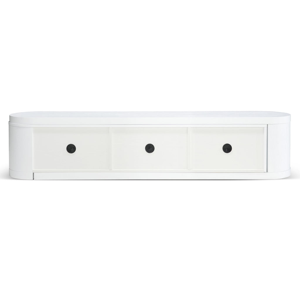 Extendable Palermo TV Entertainment Unit - Full White Oak