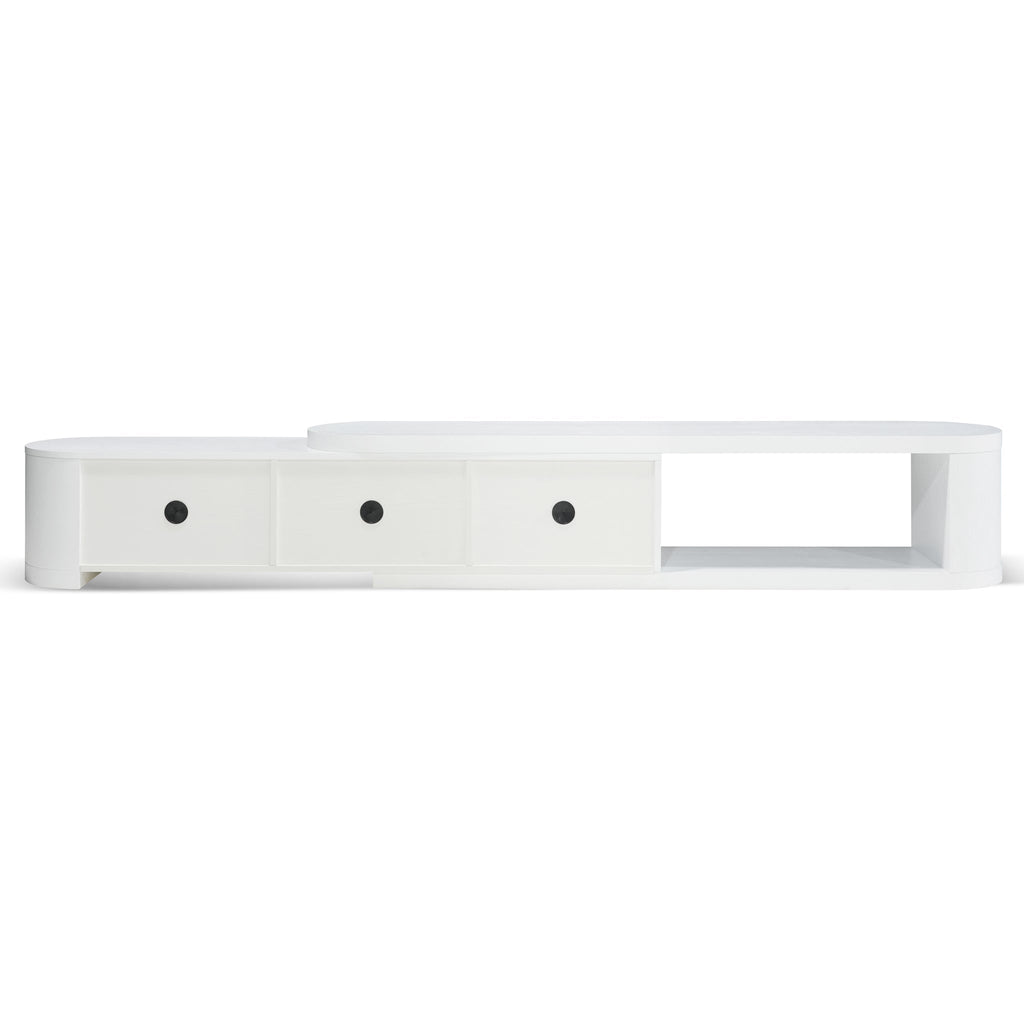 Extendable Palermo TV Entertainment Unit - Full White Oak