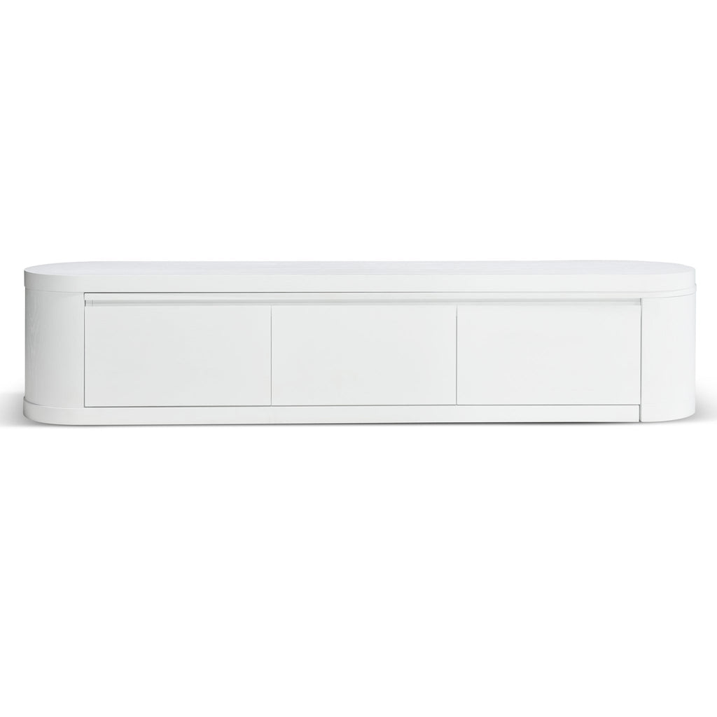 Extendable Palermo TV Entertainment Unit - Full White Oak