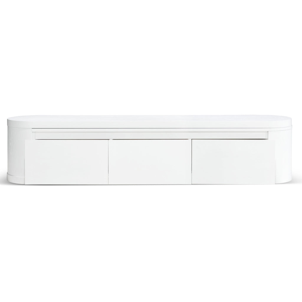 Extendable Palermo TV Entertainment Unit - Full White Oak