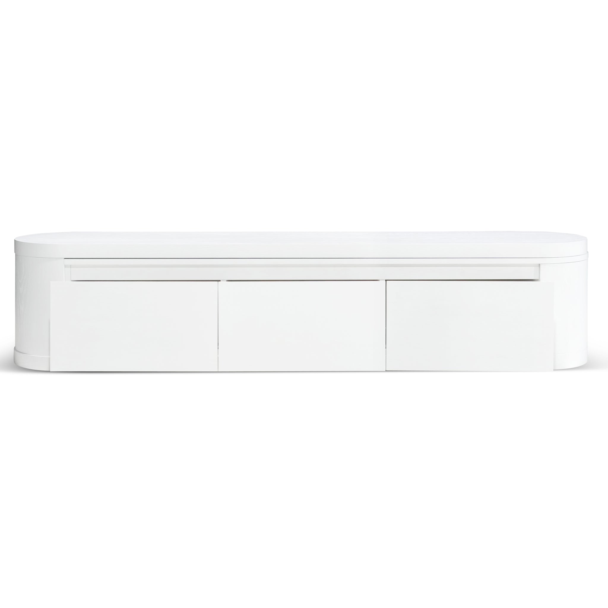 Extendable Palermo TV Entertainment Unit - Full White Oak