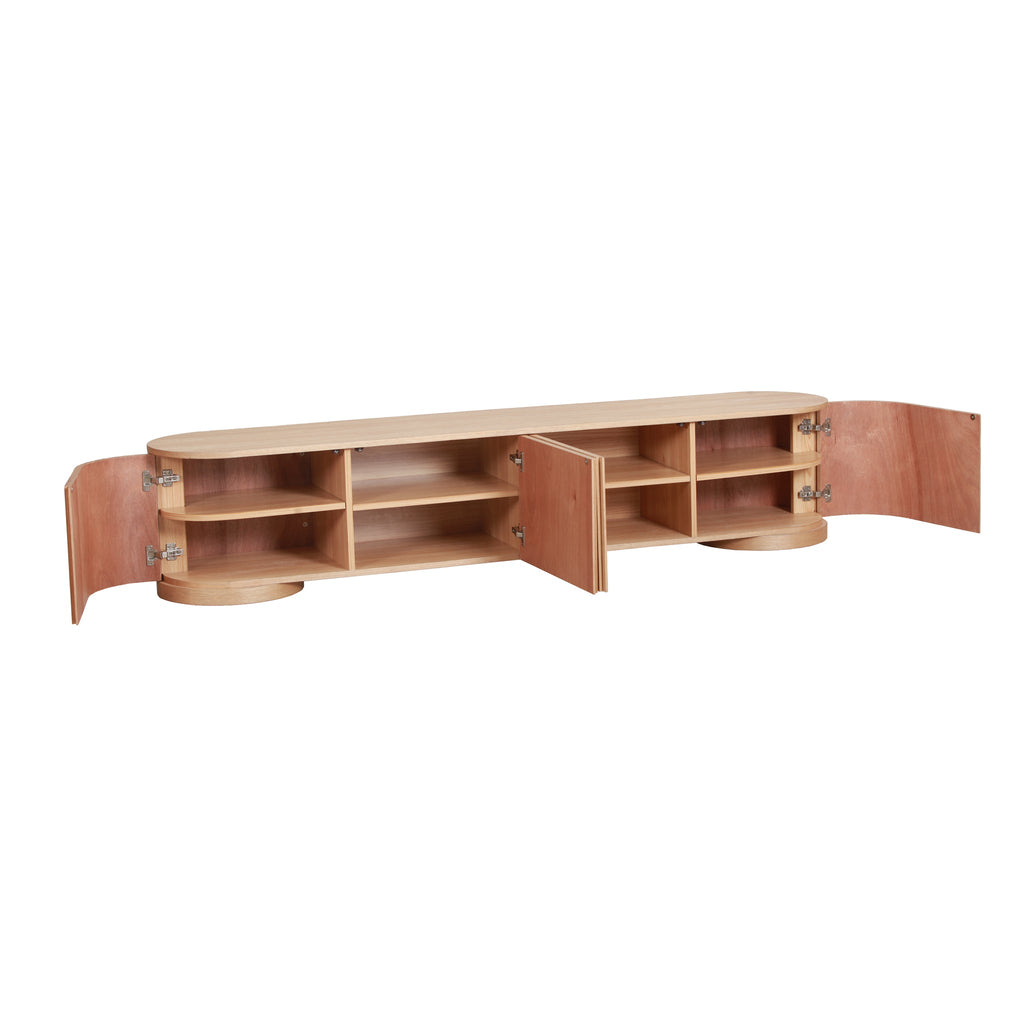 2.2m Palermo TV Entertainment Unit - Natural