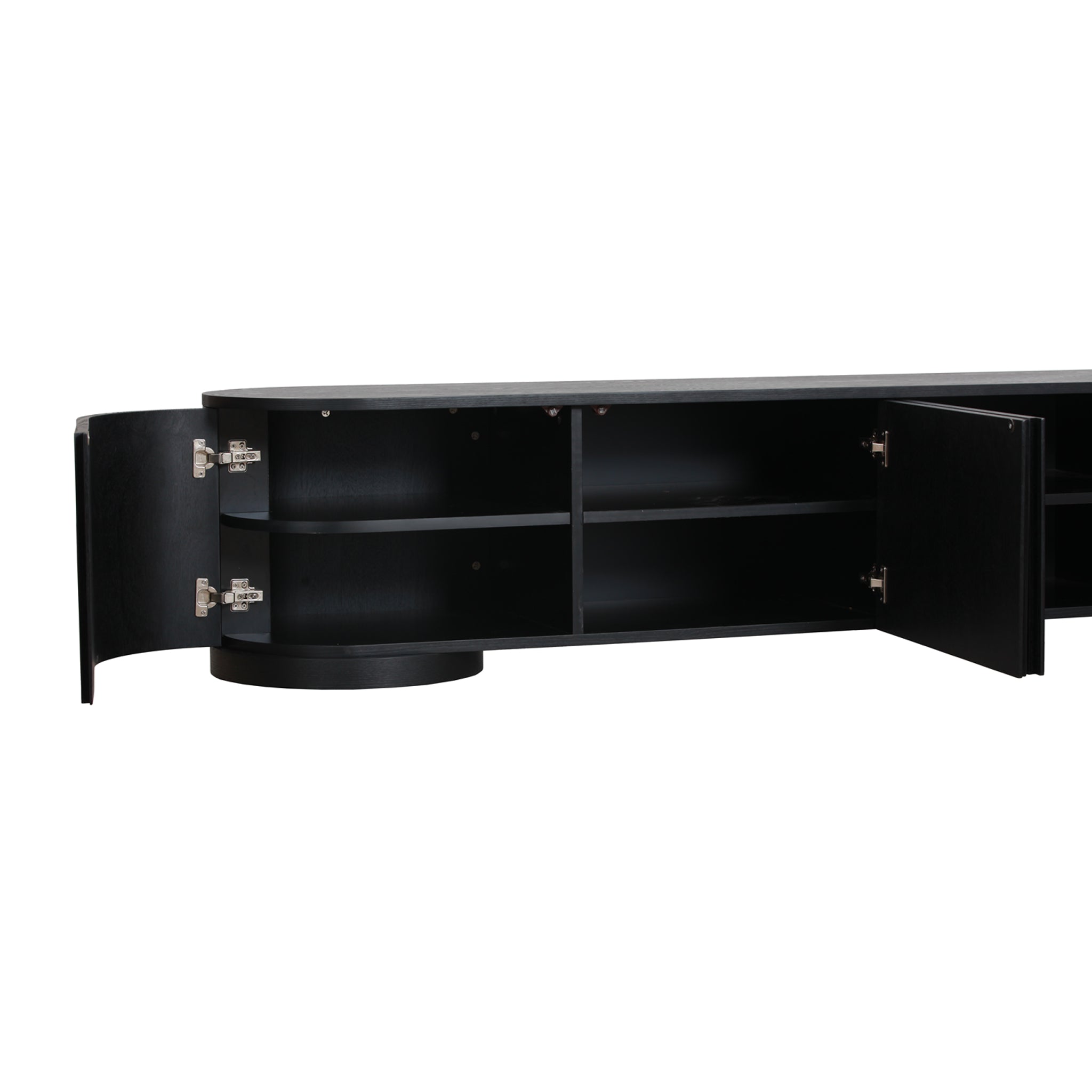 2.2m Palermo TV Entertainment Unit - Full Black