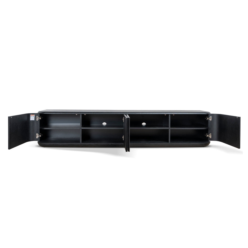 2.2m Palermo TV Entertainment Unit - Full Black