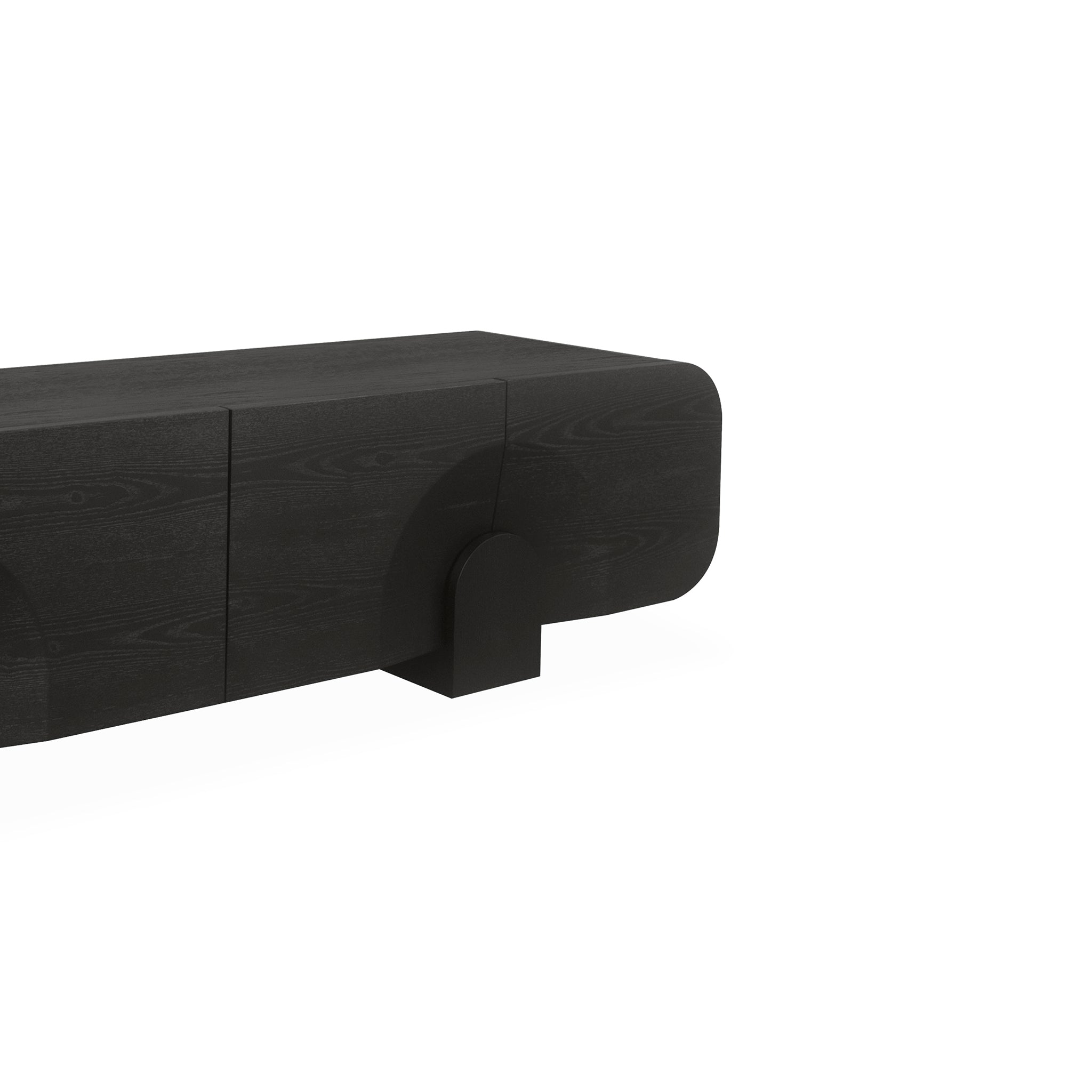 2.2m Palermo TV Entertainment Unit - Textured Espresso Black