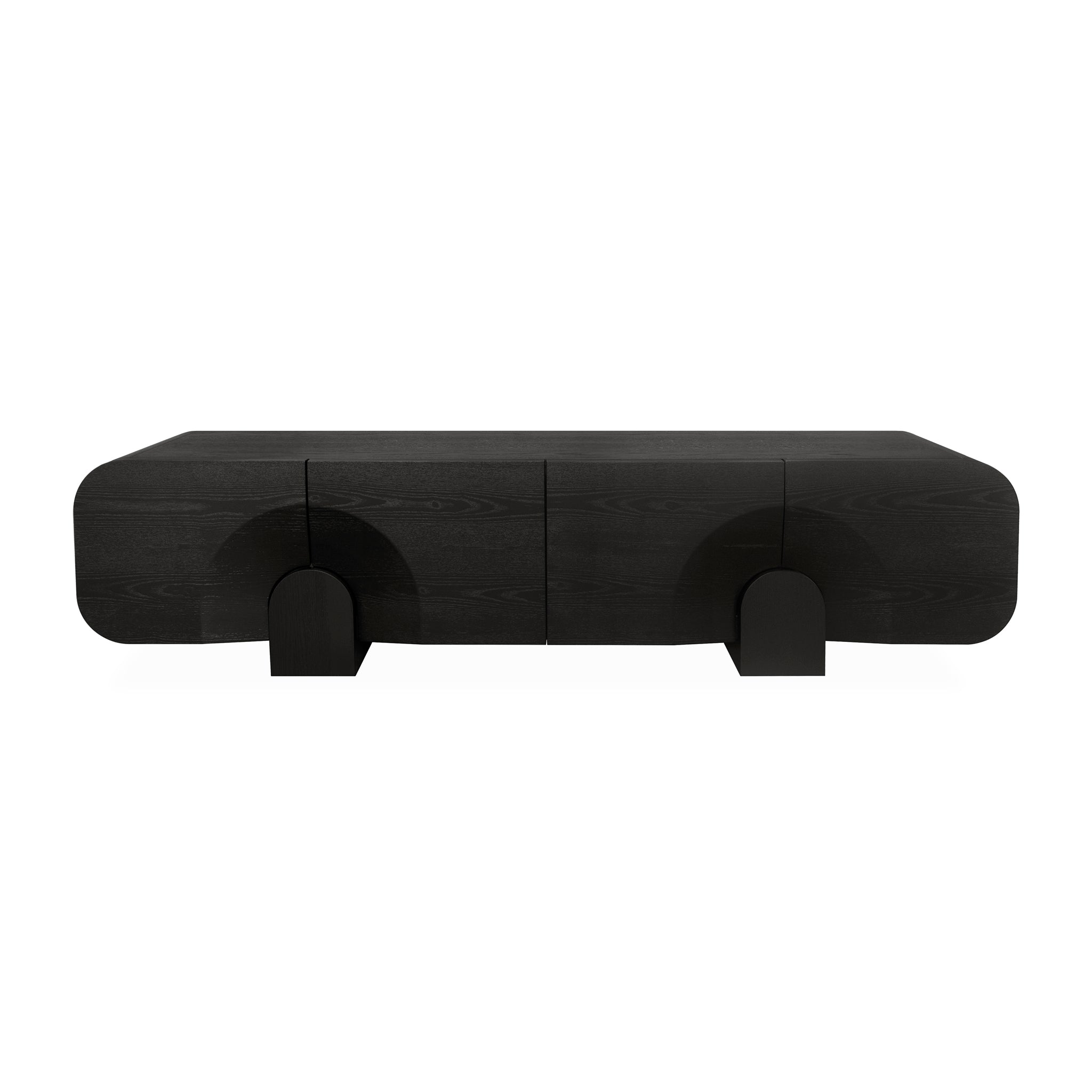 2.2m Palermo TV Entertainment Unit - Textured Espresso Black