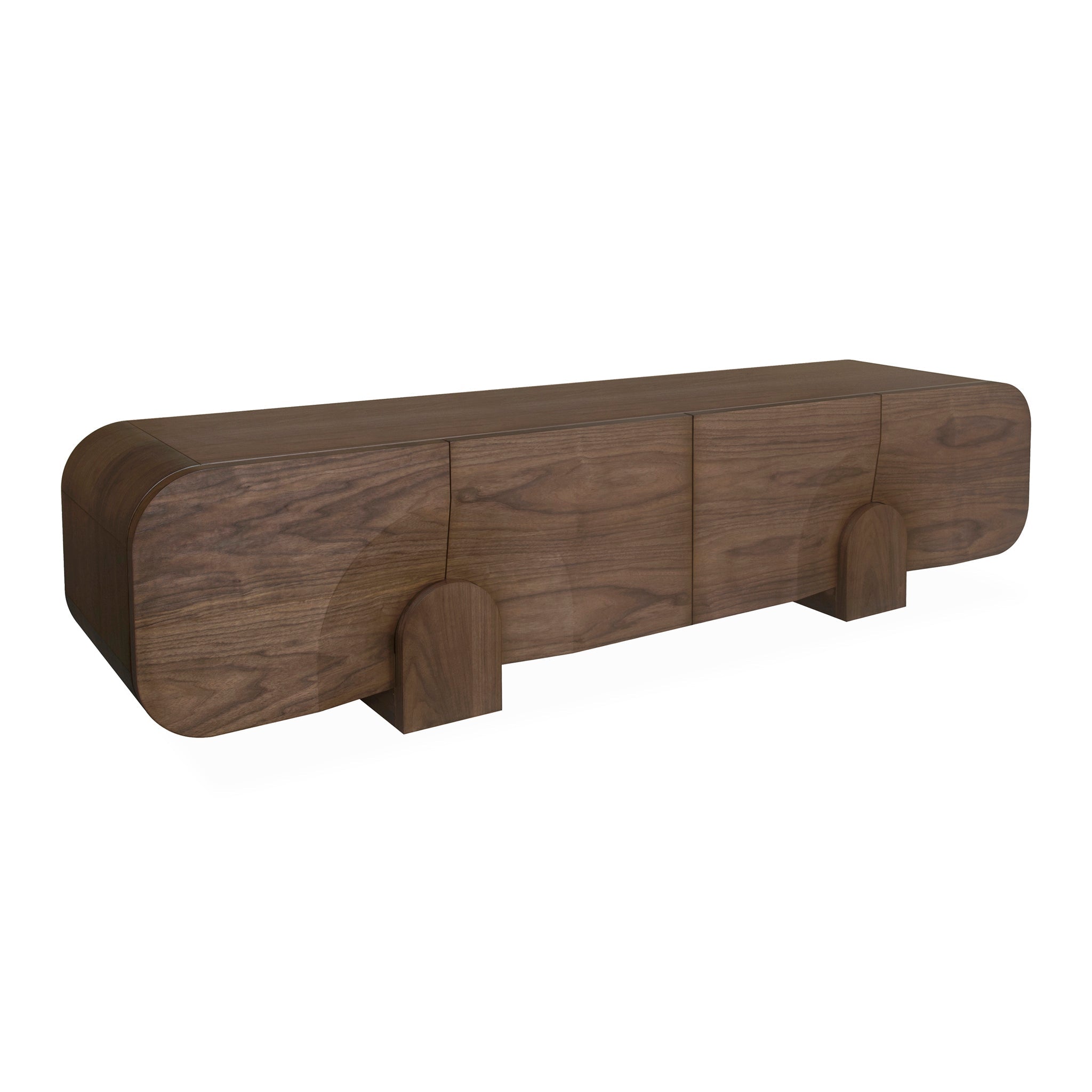 2.2m Palermo TV Entertainment Unit - Light Walnut