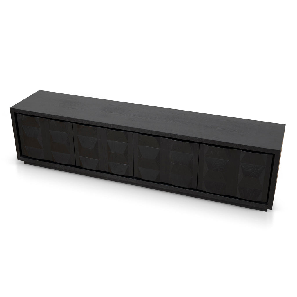 2.2m Palermo TV Entertainment Unit - Full Black