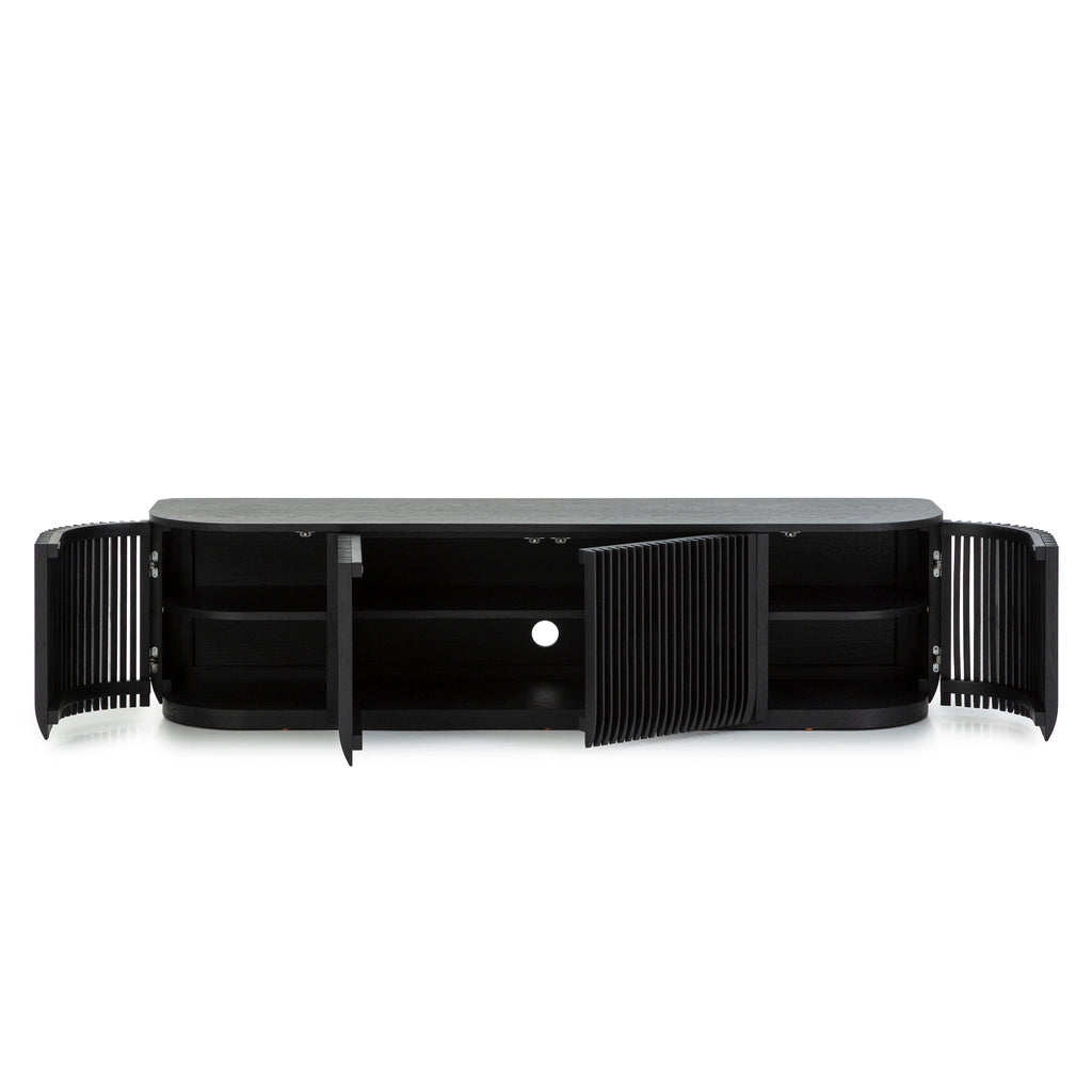 1.75m Palermo TV Entertainment Unit - Black Stain