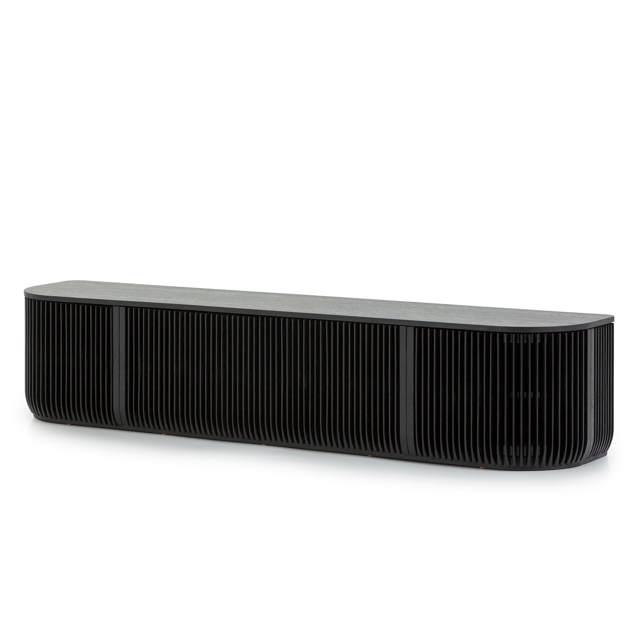 2.15m Palermo TV Entertainment Unit - Black Stain