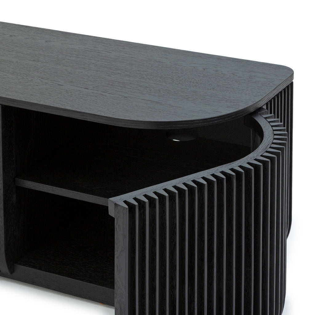 2.15m Palermo TV Entertainment Unit - Black Stain