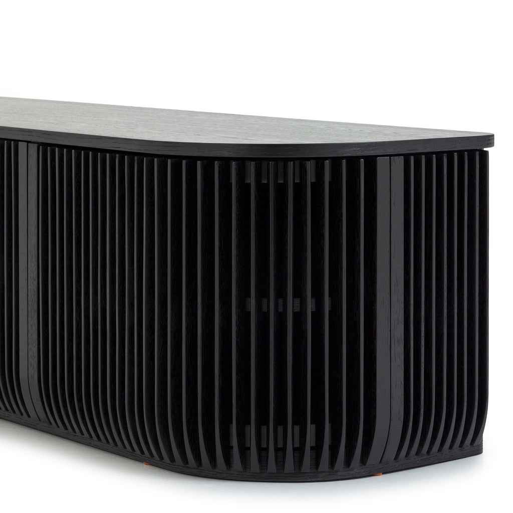 2.15m Palermo TV Entertainment Unit - Black Stain