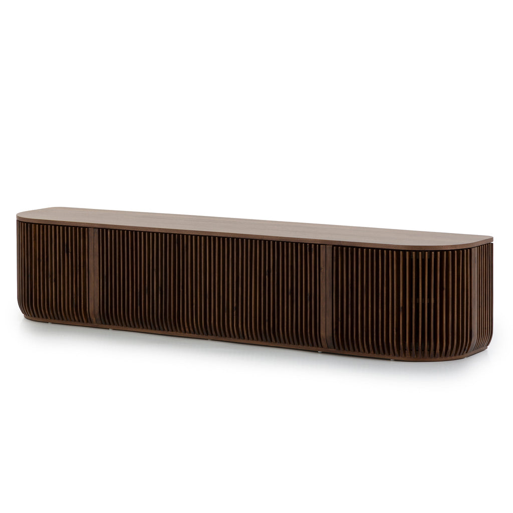 2.15m Palermo TV Entertainment Unit - Walnut Stain