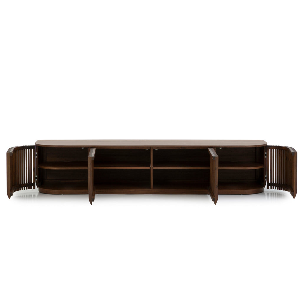 2.15m Palermo TV Entertainment Unit - Walnut Stain