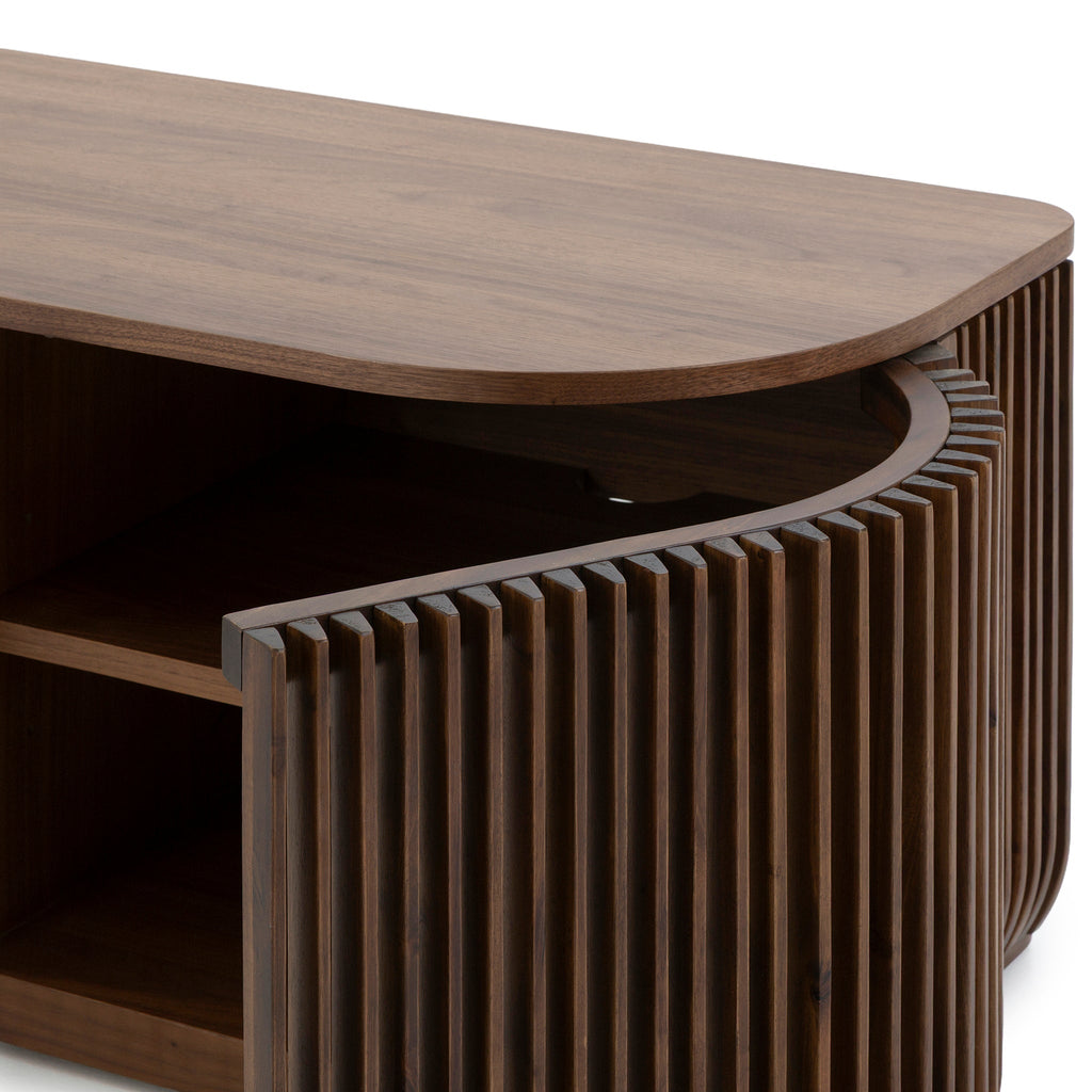 2.15m Palermo TV Entertainment Unit - Walnut Stain