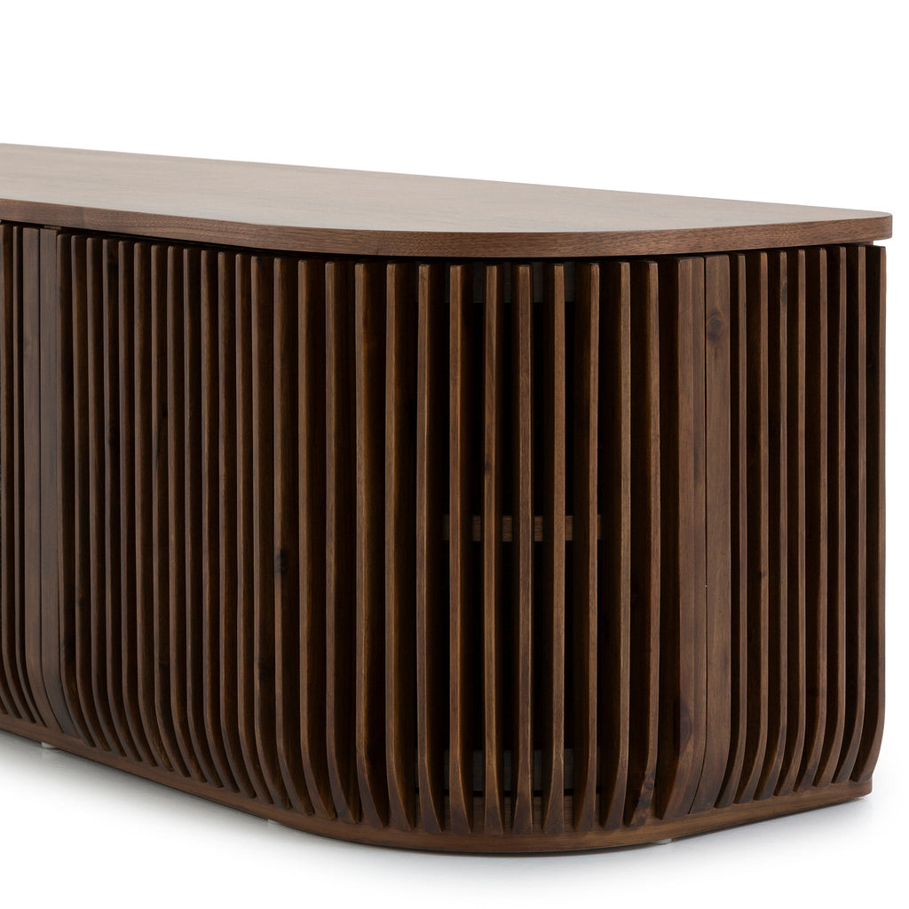 2.15m Palermo TV Entertainment Unit - Walnut Stain