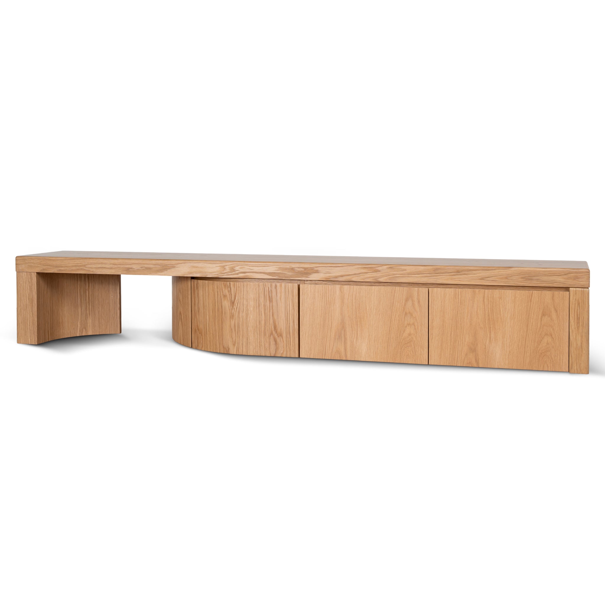 Extendable Palermo TV Entertainment Unit - Natural Oak