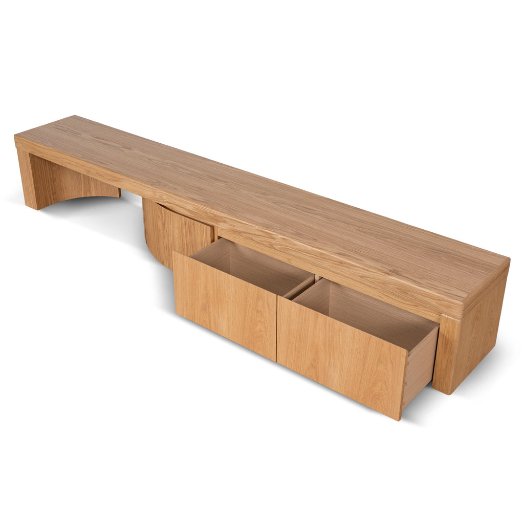 Extendable Palermo TV Entertainment Unit - Natural Oak