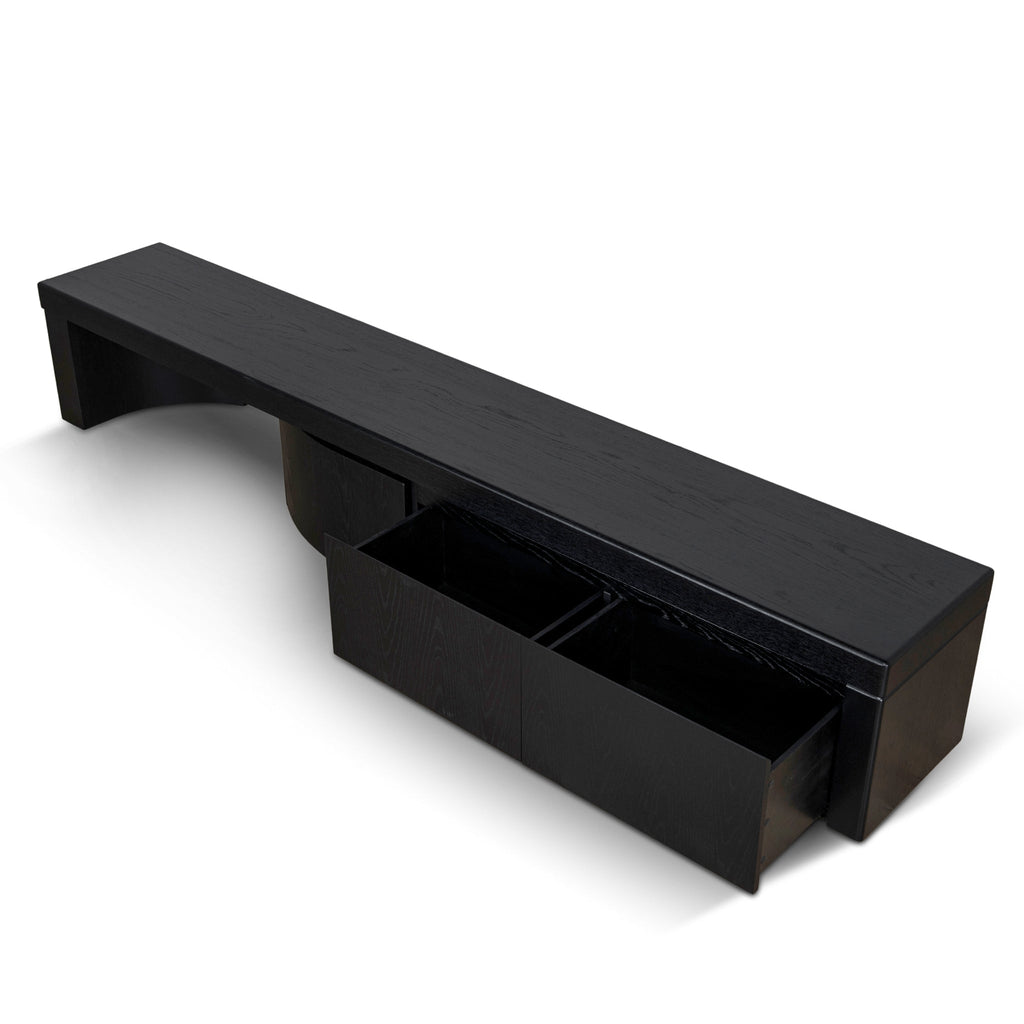 Extendable Palermo TV Entertainment Unit - Black Oak