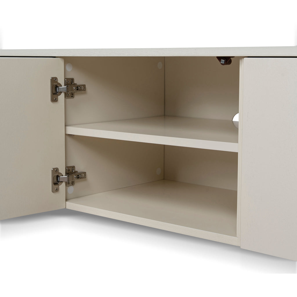 2.2m Palermo TV Entertainment Unit - Ivory Oat