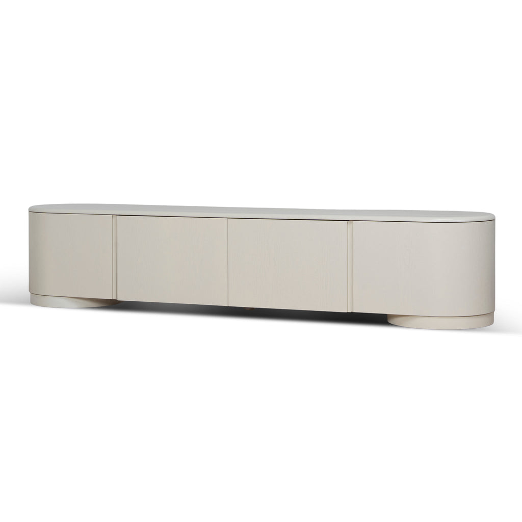 2.2m Palermo TV Entertainment Unit - Ivory Oat