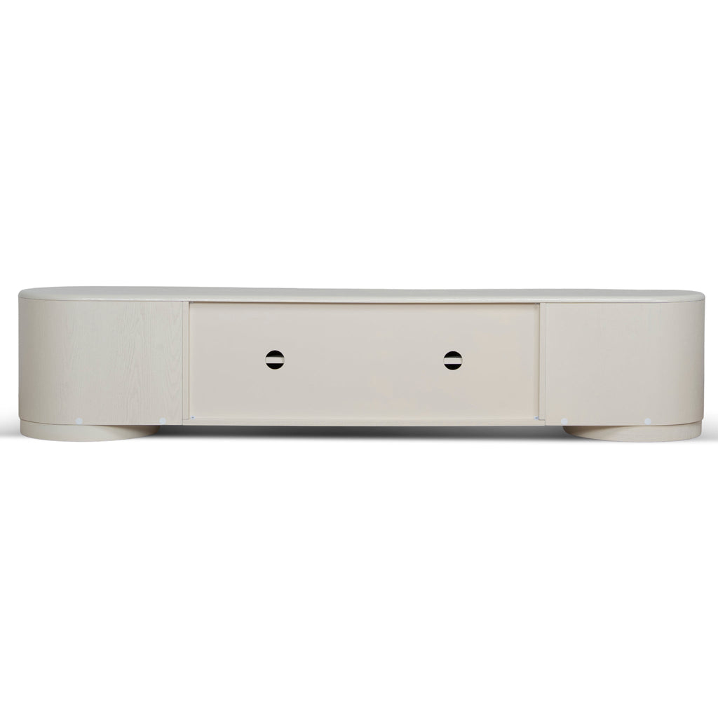 2.2m Palermo TV Entertainment Unit - Ivory Oat