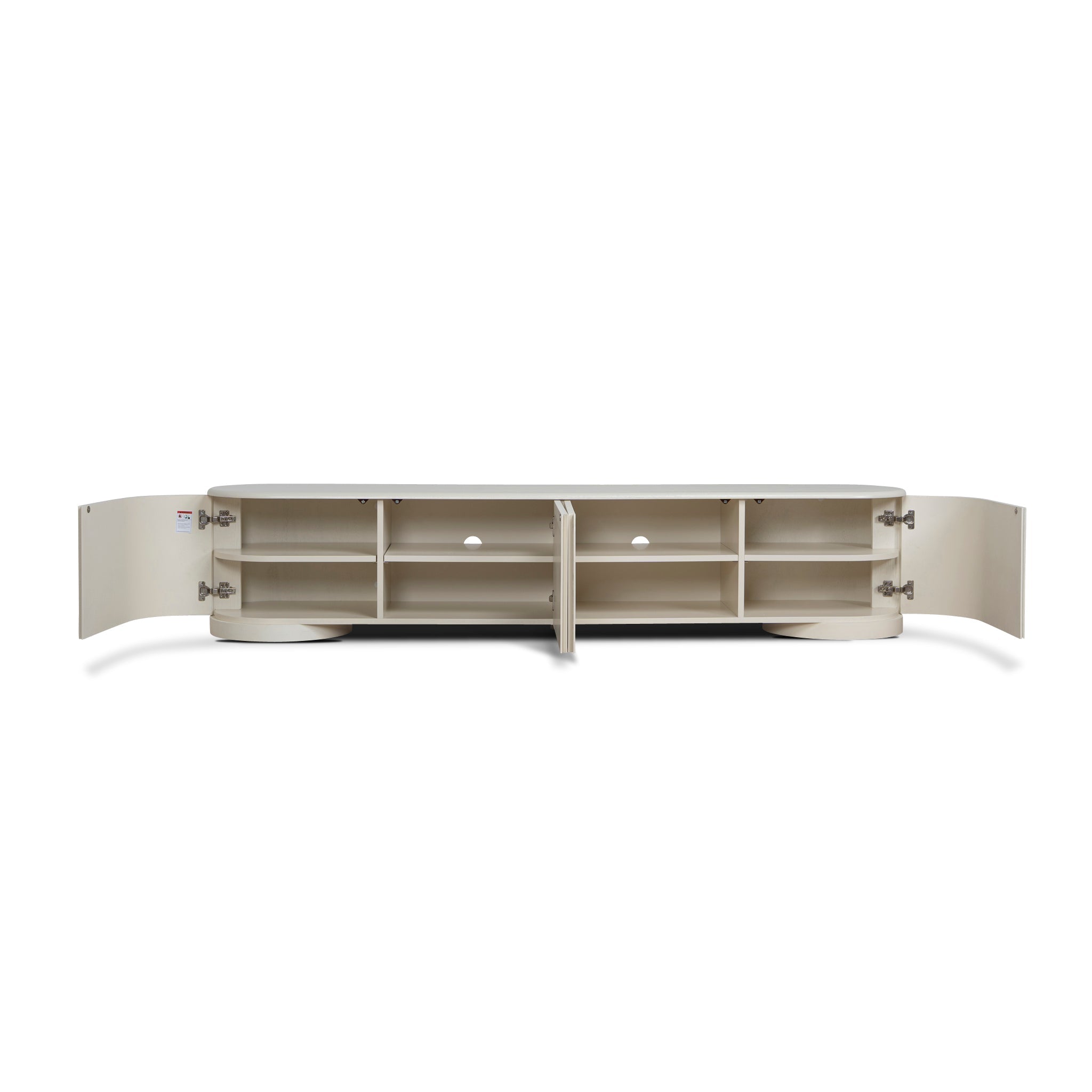 2.2m Palermo TV Entertainment Unit - Ivory Oat