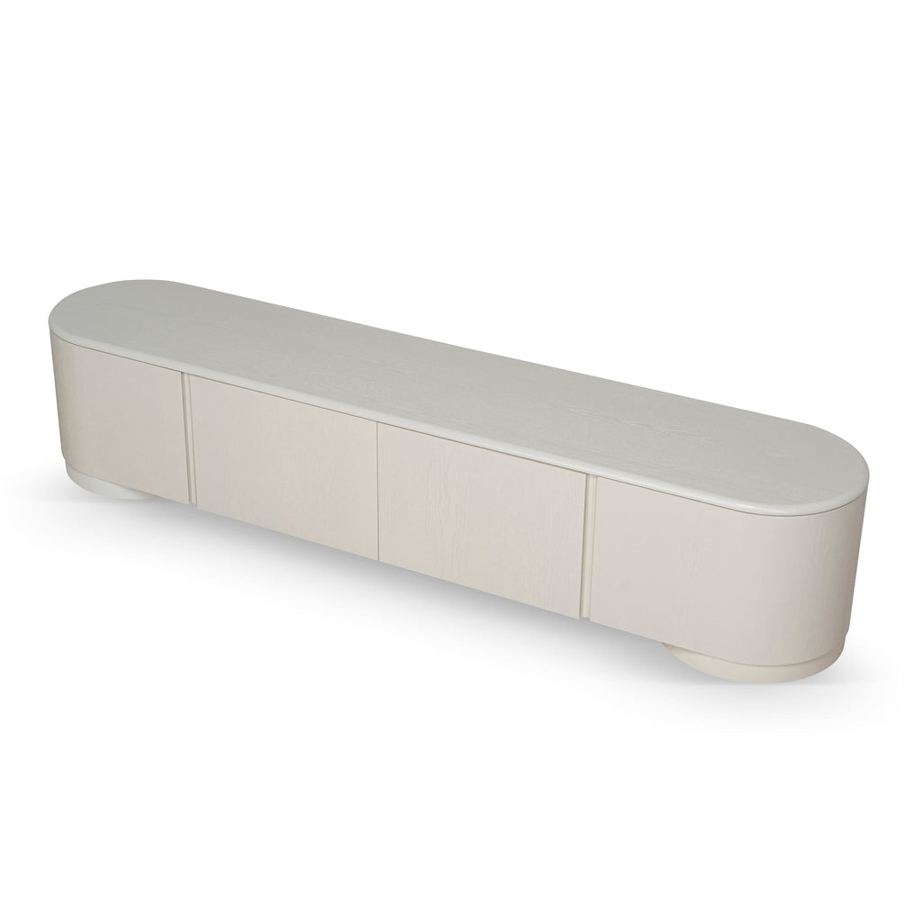2.2m Palermo TV Entertainment Unit - Ivory Oat