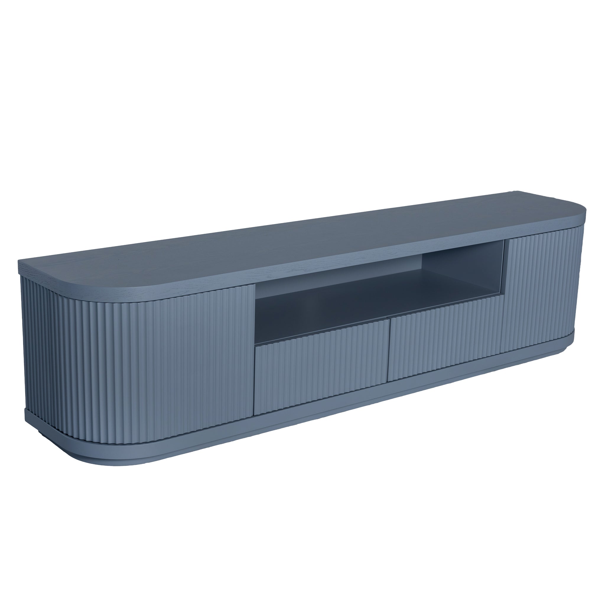 2m Veneer Top Entertainment TV Unit - Light Blue