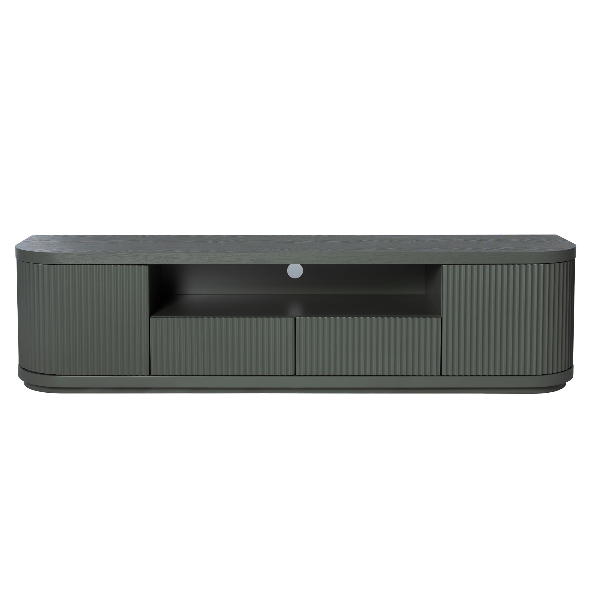 2m Veneer Top Entertainment TV Unit - Sage Green