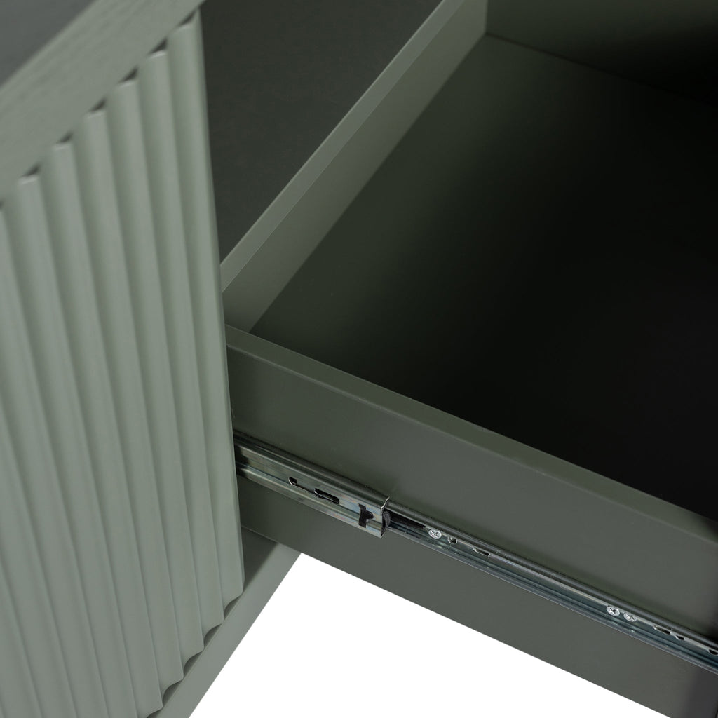 2m Veneer Top Entertainment TV Unit - Sage Green