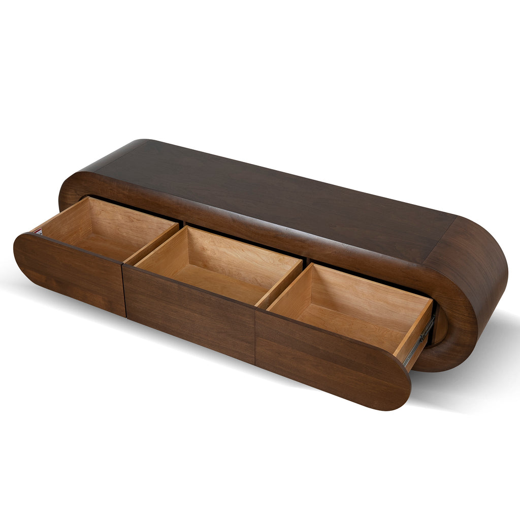 2m Palermo TV Entertainment Unit - Natural Walnut