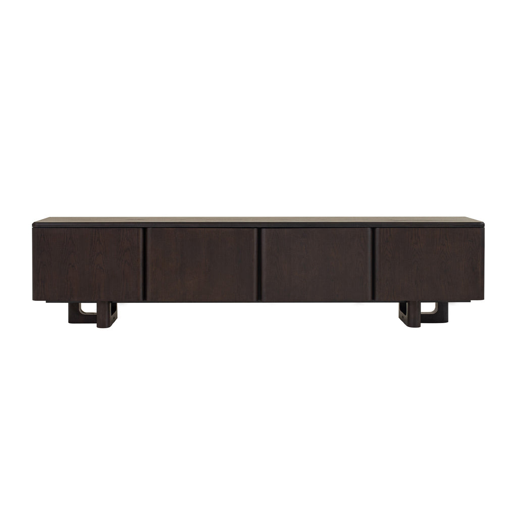 2.4m TV Unit - Dark Brown