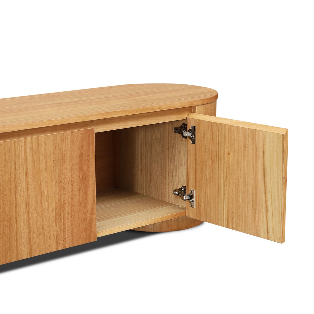2.1m Tassie Oak Palermo TV Entertainment Unit - Natural